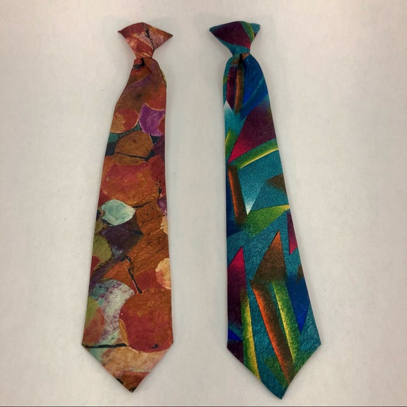 Boys Clip-On  Multicolor Neck Ties (set of 2) - Picture 3 of 11